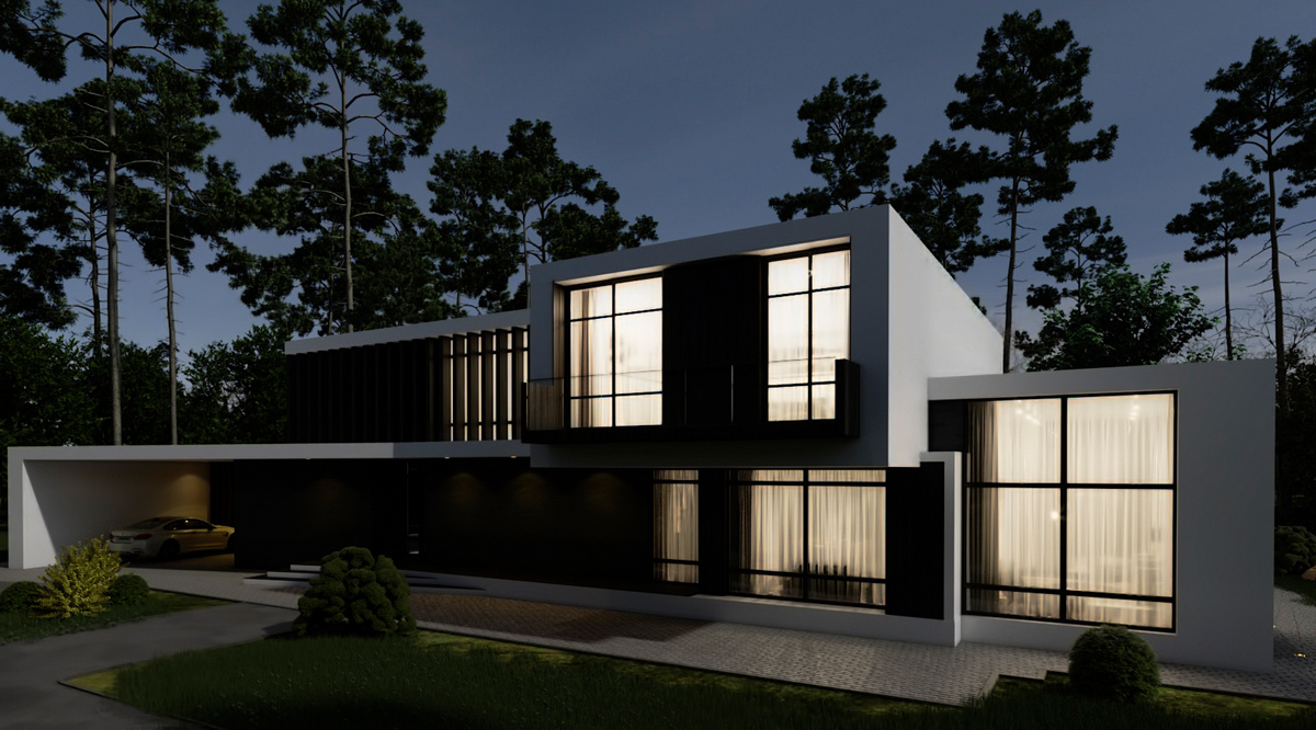 Проектно-строительная компания ITER - Современный дом black & white